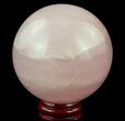 Polished Rose Quartz Sphere - Madagascar #52382-1